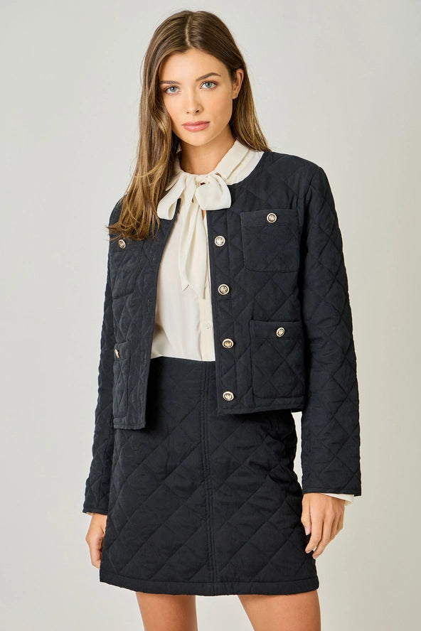 Quilted Bomber Jacket