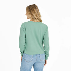 Life is Good Granite Green Solid Henley
