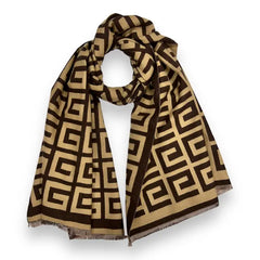 Big Maze Cashmere Blend Scarf- 2 Colors