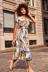 Tribal Loden Tiered Print Dress