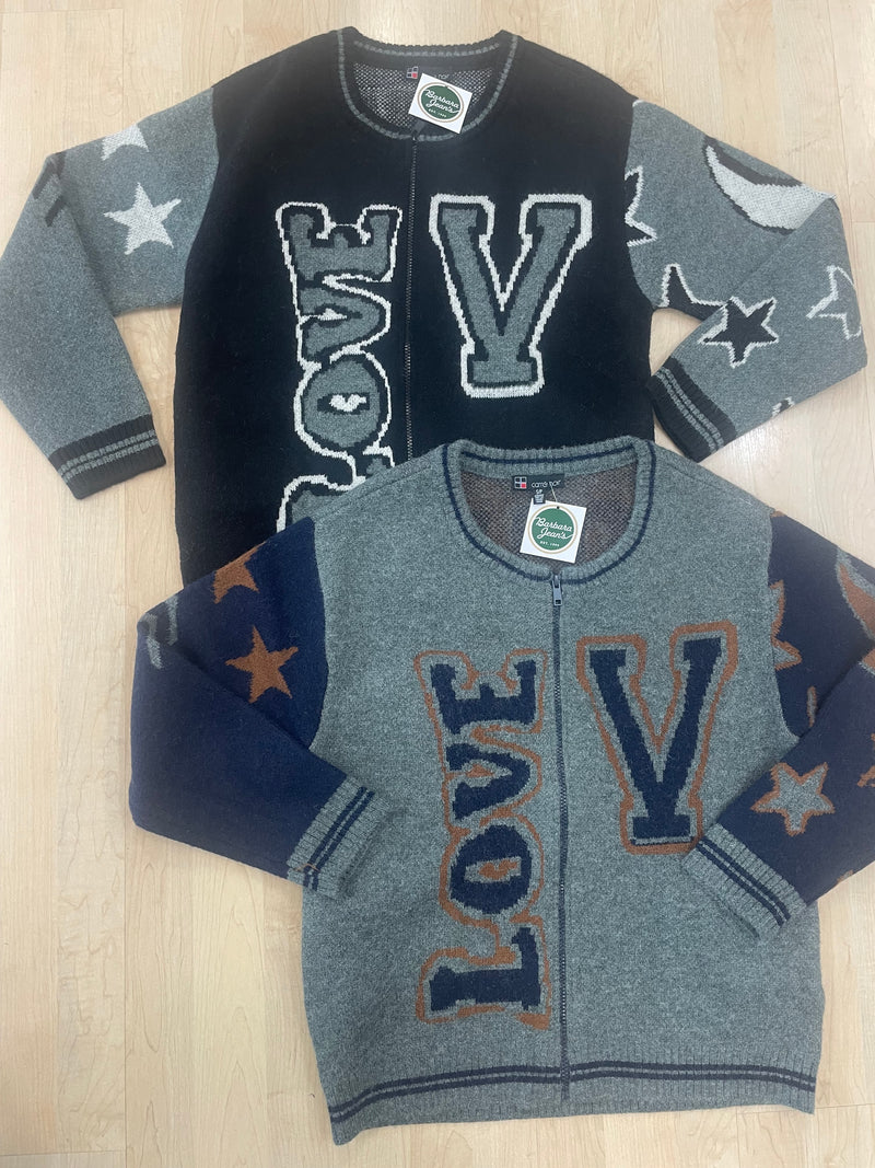 Carre Noir "LOVE U" To The Moon & Back Cardi- 2 Colors