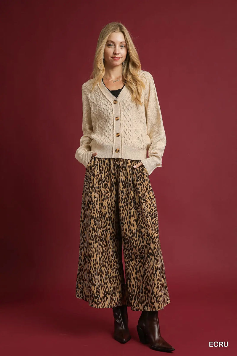 Chunky Cable Knit Cardi