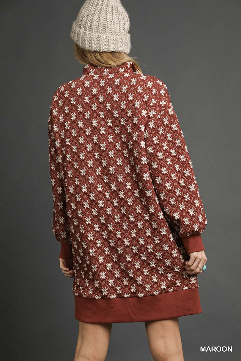 Textured Jacquard Knit Dress- 2 Colors