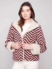 Charlie B. Chevron Boucle Jacket