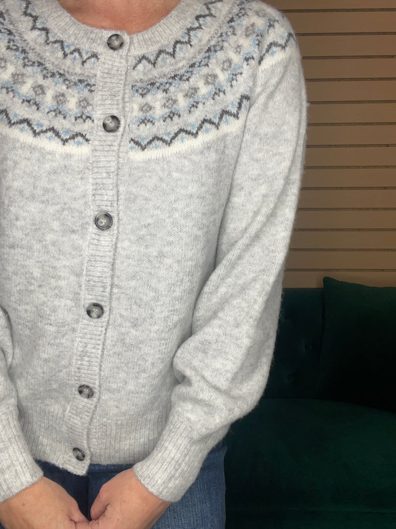 Fairisle Button Up Cardi- 2 Colors