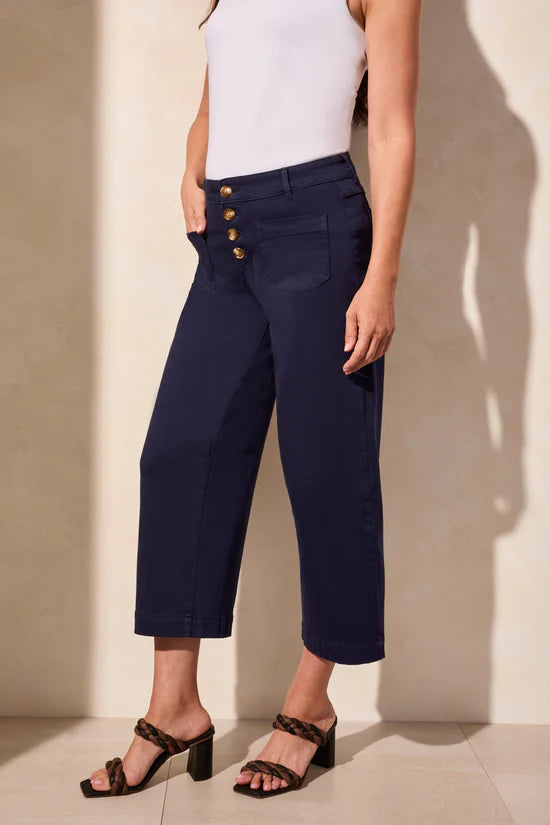 Tribal Audrey Wide Crop- Nautical