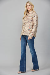 FATE Fall Paisley Print Shacket