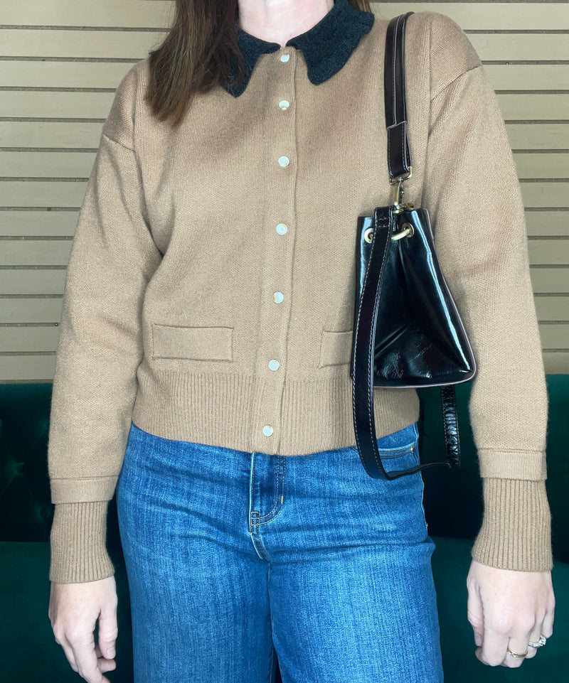 Camel Snap Front Cardi