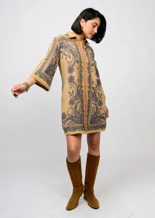 Uncle Frank Paisley Border Shirtdress