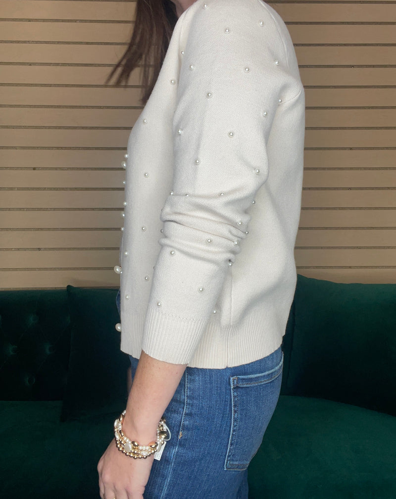 Pearl Embellished Cardigan- 2 Colors