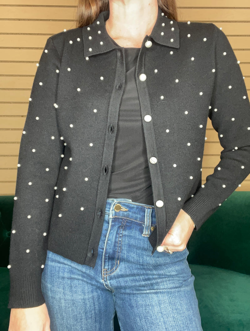 Pearl Embellished Cardigan- 2 Colors