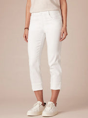 Democracy White Cropped Girlfriend Jean