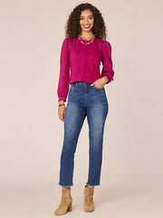 Democracy Crochet Detail Long Sleeve- 3 Colors