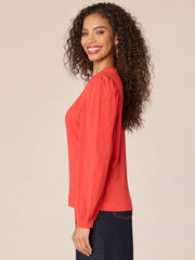 Democracy Crochet Detail Long Sleeve- 3 Colors