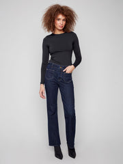 Charlie B. Patch Pocket Flare Jeans