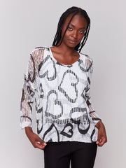 Charlie B. Printed Fishnet Sweater- 3 Prints!