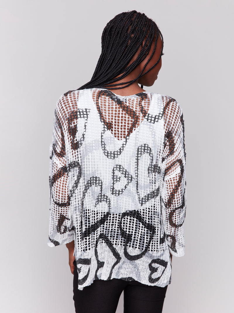 Charlie B. Printed Fishnet Sweater- 3 Prints!