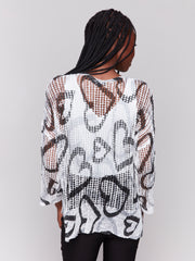 Charlie B. Printed Fishnet Sweater- 3 Prints!