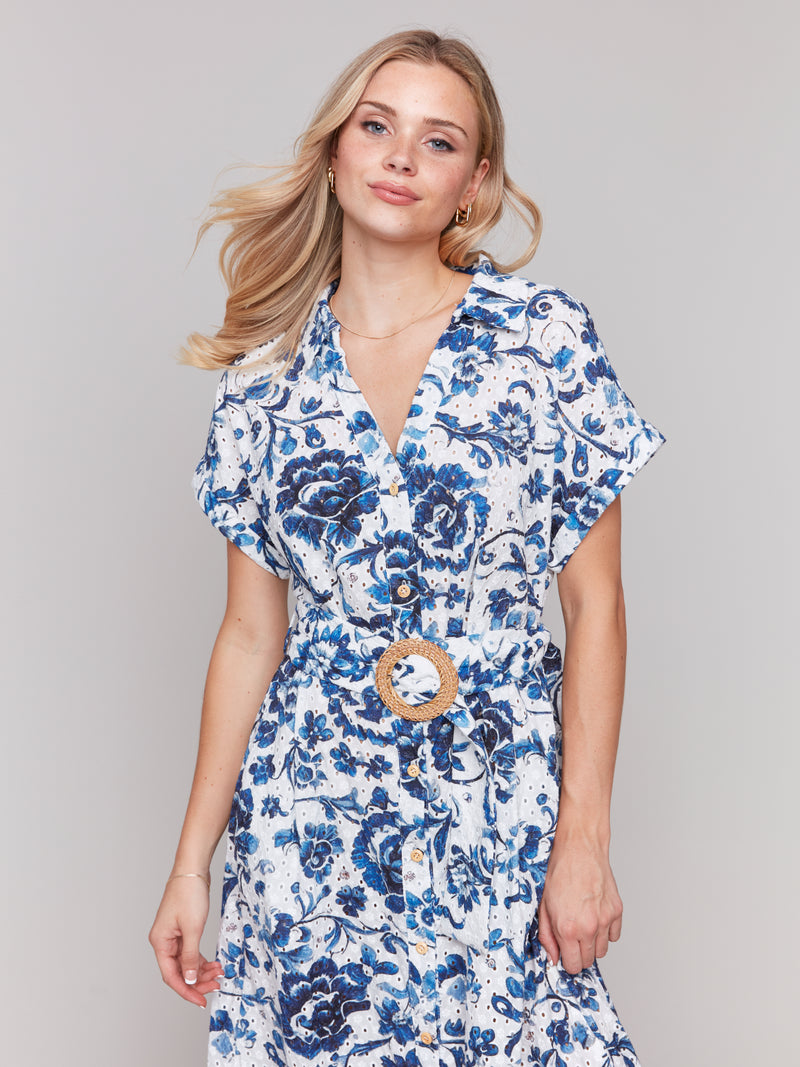 Delphinium Eyelet Maxi Dress