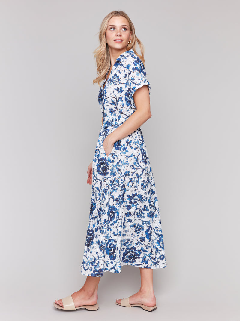 Delphinium Eyelet Maxi Dress