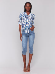 Delphinium Eyelet Top