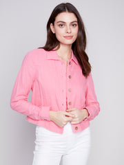 Charlie B. Solid Long Sleeve Linen Jacket- 3 Colors!