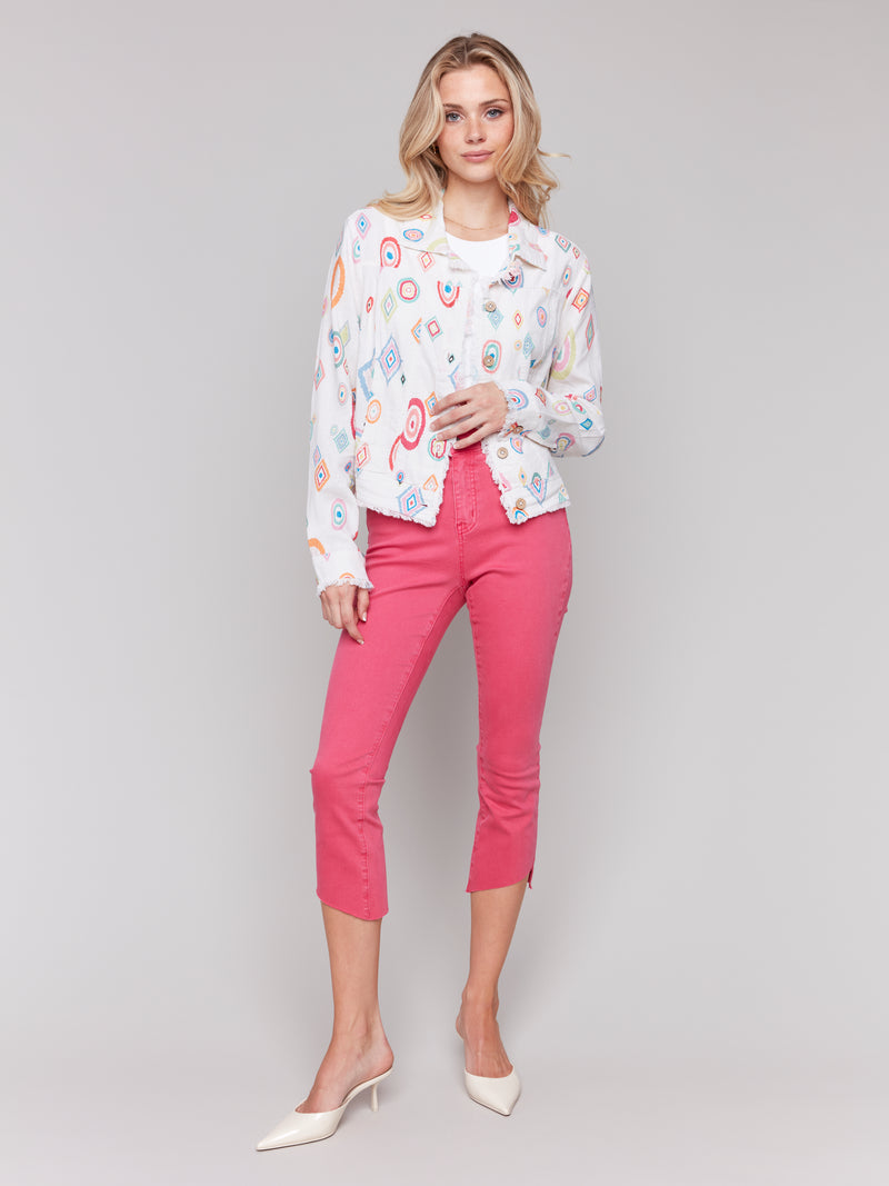 Charlie B. Print Linen Jacket- 3 Prints