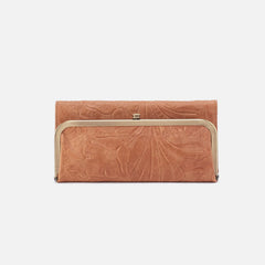 HOBO Rachel Continental Wallet- Saddle Tooled Emboss