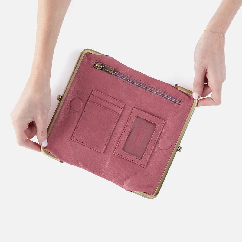 HOBO Lauren Clutch Wallet- Mauve Tooled Emboss