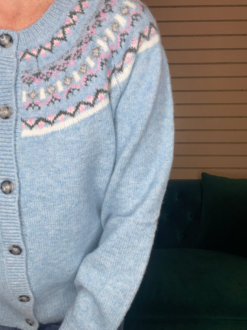 Fairisle Button Up Cardi- 2 Colors