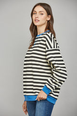 FATE Oversized Stripe Sweatshirt