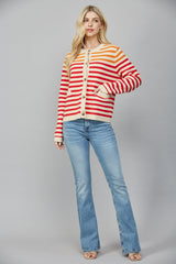 Sunset Striped Cardi
