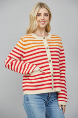 Sunset Striped Cardi