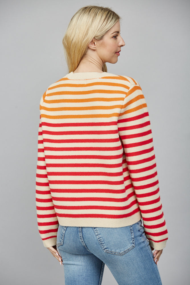Sunset Striped Cardi