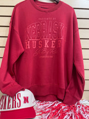 Nebraska Sanders Shadow Crew Neck Sweatshirt