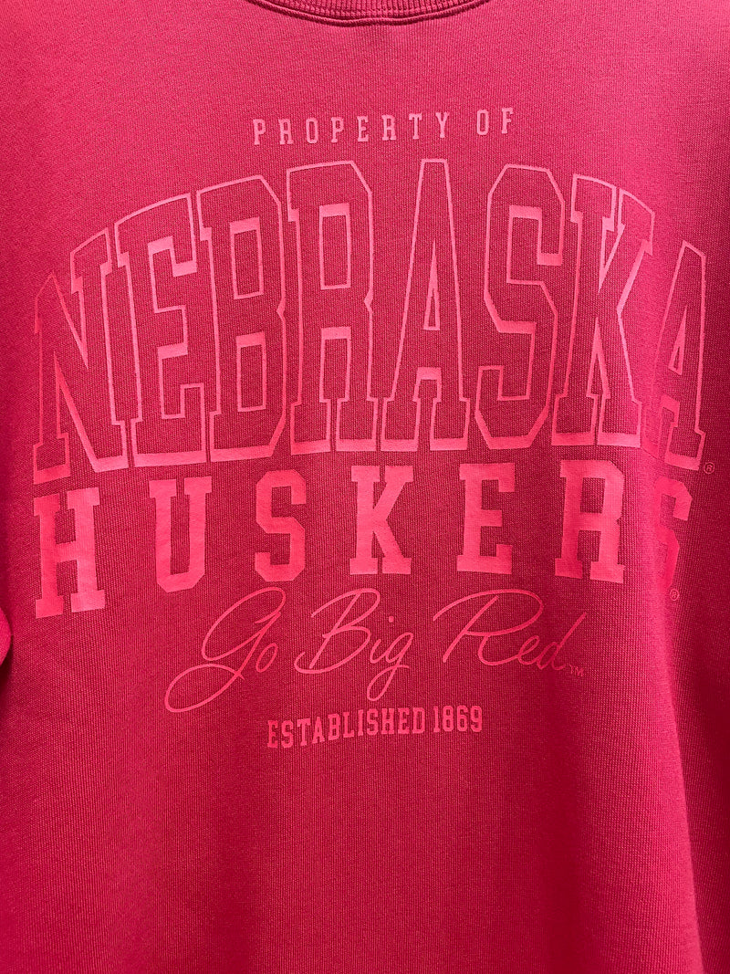 Nebraska Sanders Shadow Crew Neck Sweatshirt