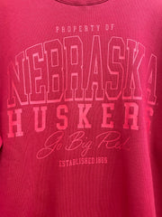 Nebraska Sanders Shadow Crew Neck Sweatshirt