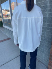 Oversized Terry Shirt Jacket