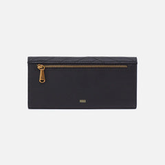 HOBO Jill Large Quilted Trifold Wallet- Black