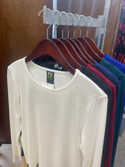 PURE Essence Long Sleeve Bamboo Tee- Navy