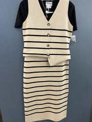 Tribal Striped Sweater Skirt