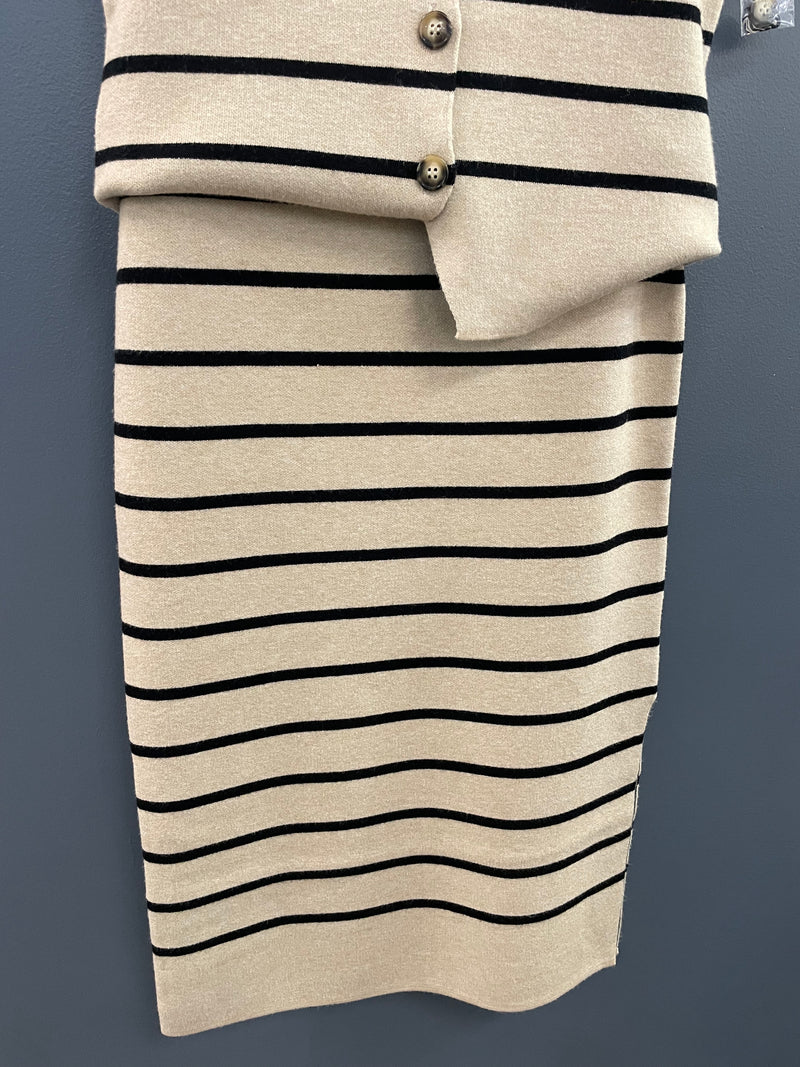 Tribal Striped Sweater Skirt