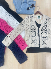 Crochet Cropped Cardi- 5 Colors!