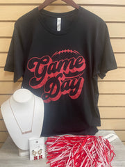 Glitter Graphic Game Day Tee