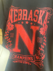 Nebraska Vintage Flower Graphic Tee- 2 Colors!