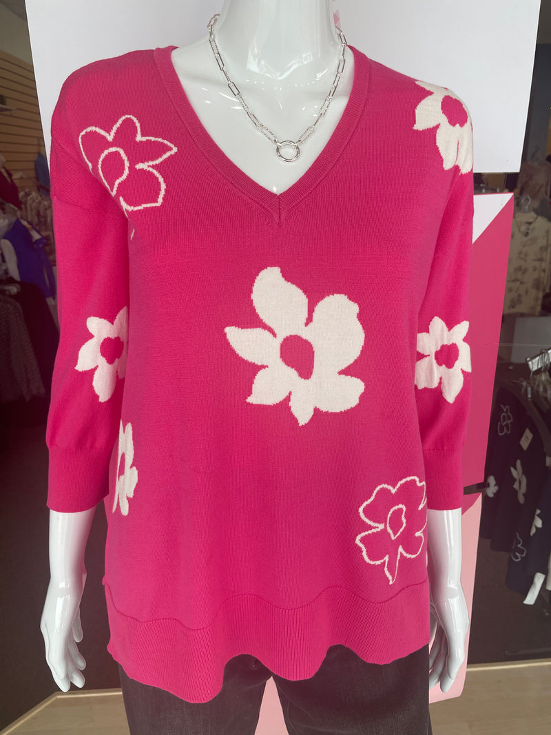 Floral Intarsia Sweater- 3 Colors!