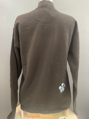 Kunky's Hand-Painted Black Floral Crew