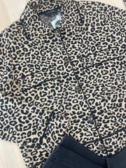 Tribal Double Knit Button-Front Animal Cardi