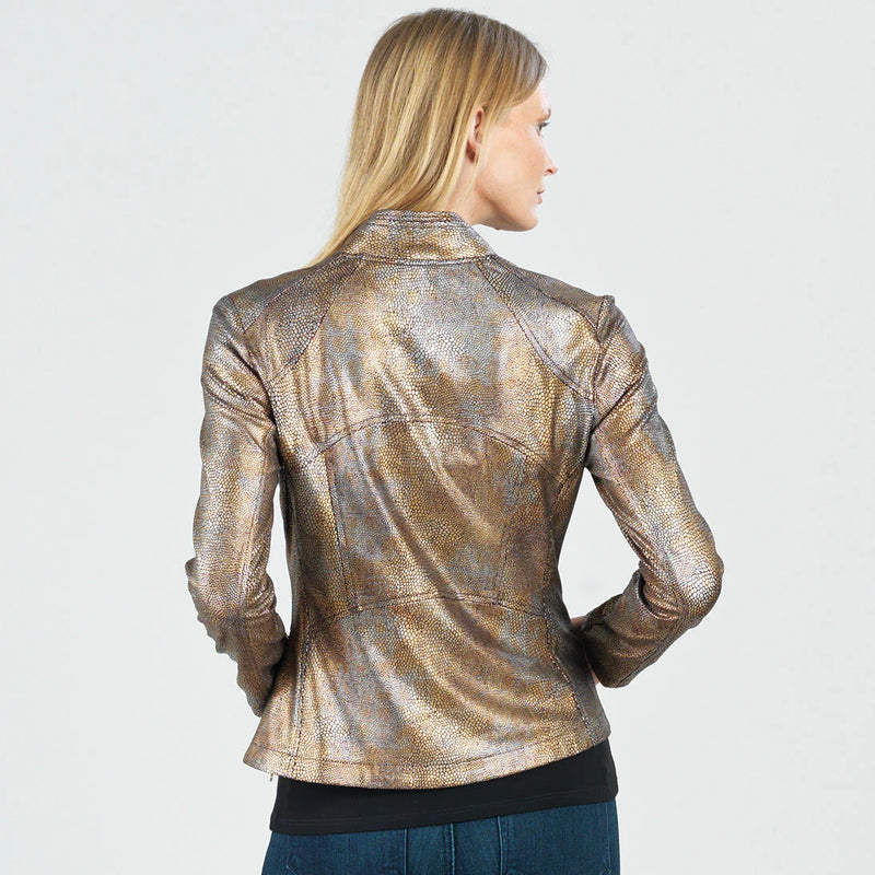 Clara Sun Woo Metallic Liquid Leather Jacket