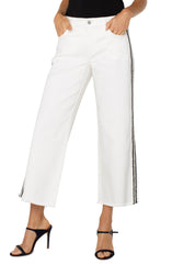 Liverpool High-Rise Wide Leg Pant with Side Embroidery